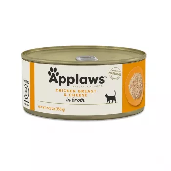 Applaws Hühnerbrust mit Käse in Brühe, 156 g, Nassfutter für ausgewachsene Katzen