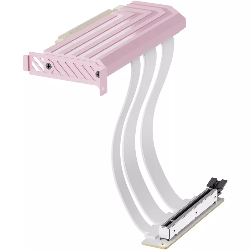 PCIe 5.0 Hyper Riser-Kabel HYTE ACC-HYTE-PCIE50-SM, 20 cm, pink/weiß