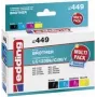edding Druckerpatronen EDD-449 schwarz, Cyan, Magenta, gelb kompatibel mit brother LC-123BK/C/M/