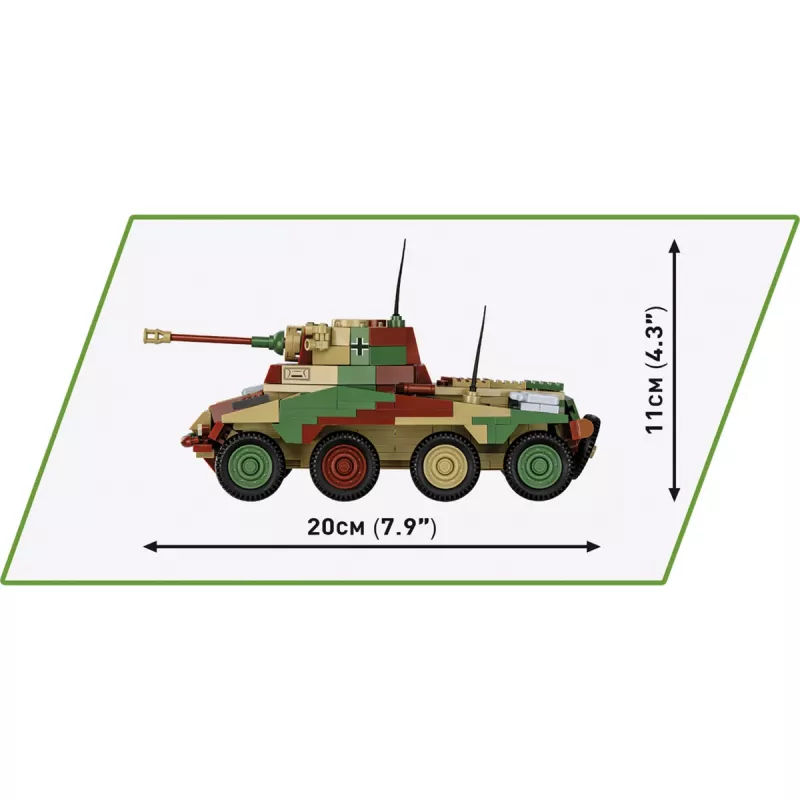 Cobi Historical Collection WWII Sd.Kfz 234/2 Puma Fahrzeug, Mehrfarbig