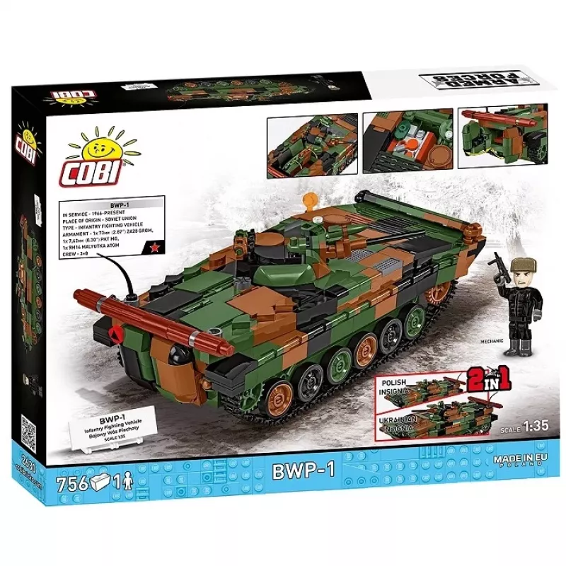 Blockset Cobi Armed Forces BWP-1 2630 — Modellset des polnisch-ukrainischen amphibischen Schützenpanzers
