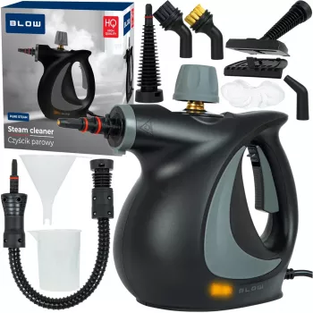 Tragbarer Dampfreiniger BLOW PURE STEAM — 1050 W, 0,35-Liter-Tank, 3,2 bar, max. 130°C, inklusive Boden- und Fensterdüsen