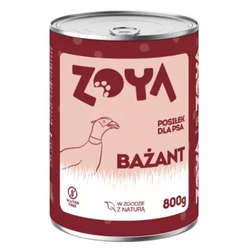 Nassfutter ZOYA Fasan 800 g — Alleinfuttermittel für ausgewachsene Hunde in Dose, 76 % Feuchtigkeit, 9,5 % Protein