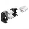 DELOCK Keystone-Modul RJ45-Buchse auf LSA Cat.6 45° abgewinkelt ungeschirmt schwarz