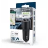 Auto-Ladegerät für Mobilgeräte Gembird TA-UC-AC2PDQC38-CAR-01, USB-C, 38 W, 12–24 V, schwarz