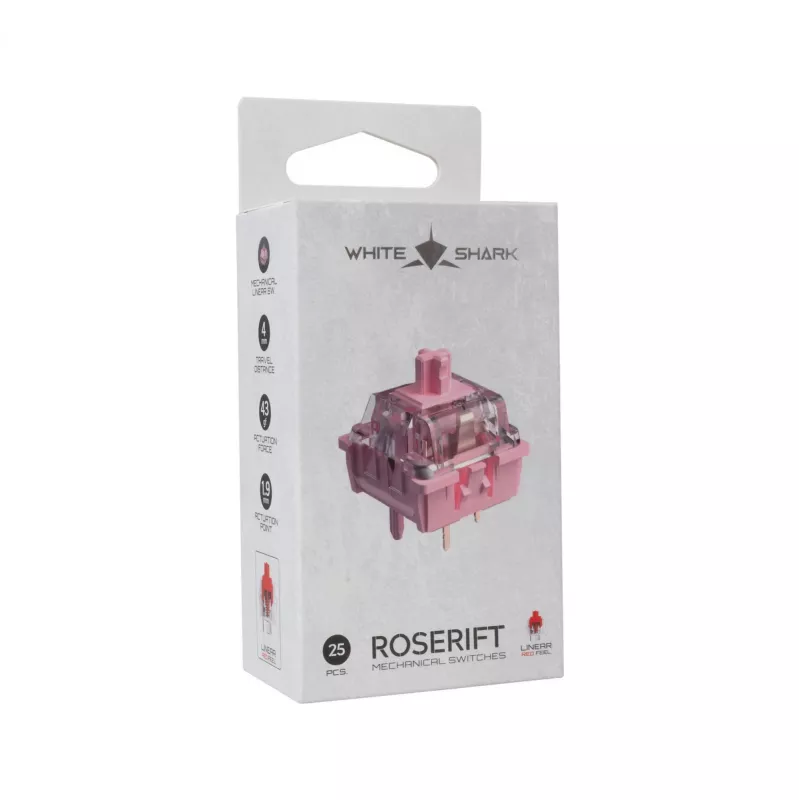 White Shark Roserift mechanische Tastaturschalter, 25 Stück