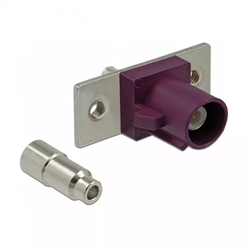 Koaxialstecker DELOCK 89819 FAKRA D Stecker, vergoldete Kontakte, 21,2×24×7,5 mm