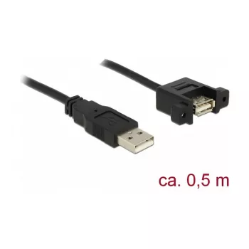 USB-Kabel DeLOCK 85461 USB 2.0 0,5 m Schwarz