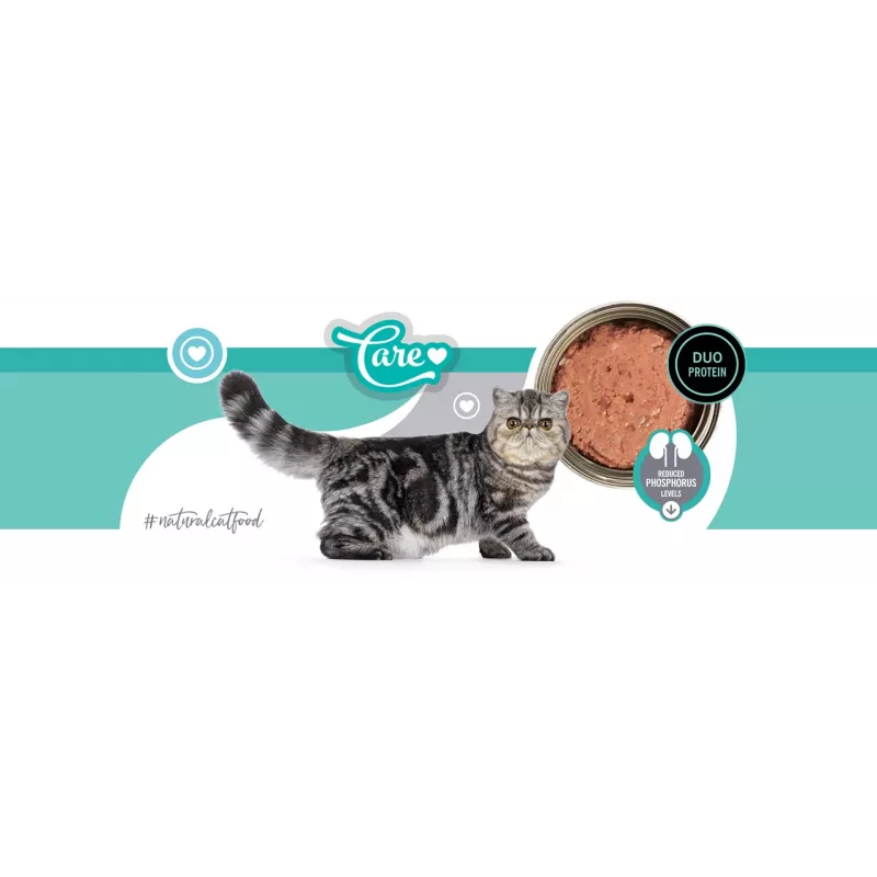 Nassfutter für Katzen 3coty 53 Huhn Ente Nierenpflege 180 g Dose, Alleinfuttermittel für ausgewachsene Katzen, Protein 17 %, Fett 7 %, Feuchtigkeit 68 %