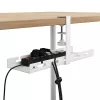 Untertisch-Kabelorganizer MACLEAN MC-105 W – Stahl, weiß, max. Belastung 5 kg, passend für Tischstärke 0,5–50 mm
