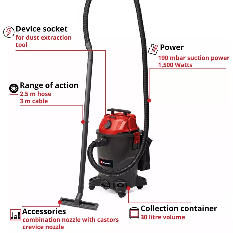 Einhell 2342490 Handheld Vacuum Schwarz