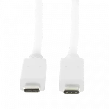 Logilink - USB-Kabel - USB-C (M) auf USB-C (M) - USB 3.1 Gen 2 - 20 V - 3 A - 50 cm - USB Power Delivery (3A, 60W) - Weiß (CU0130)