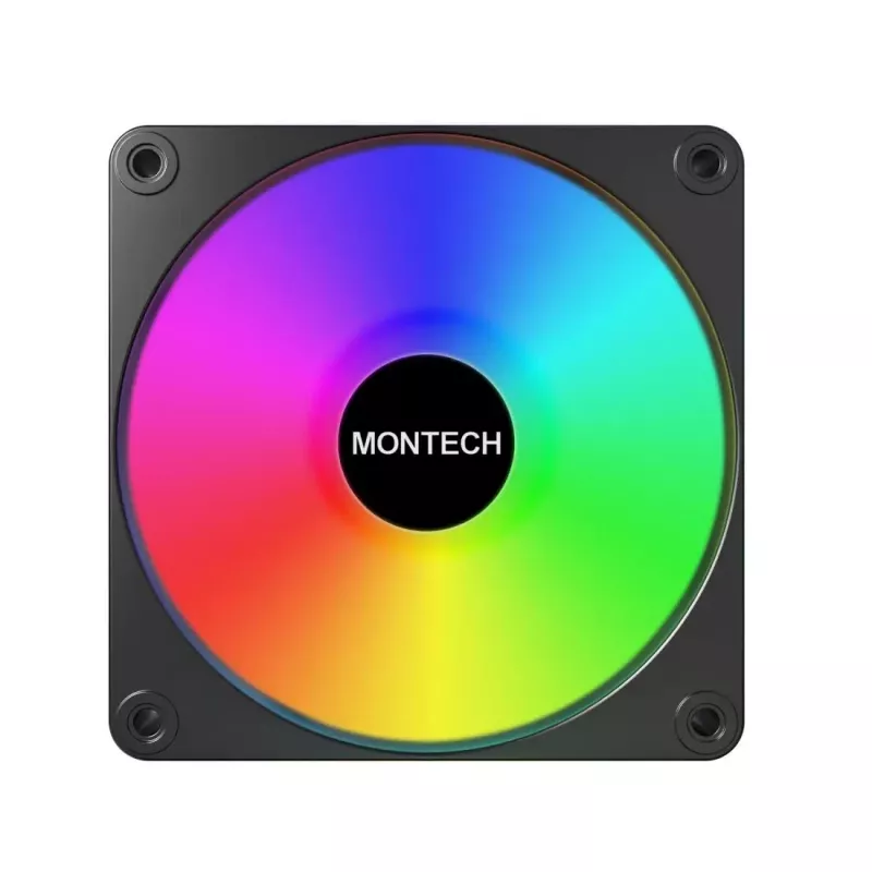 Montech GF120 V2 ARGB Computer-Gehäuselüfter-Modul 12 cm Schwarz 1 Stk.