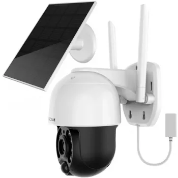 IP-Überwachungskamera Foscam B4 Dome 4 MP (2560×1440), Wi‑Fi 2,4 GHz, IP65, Solar + Akku 5000 mAh, 355° Schwenk, 90° Neigung