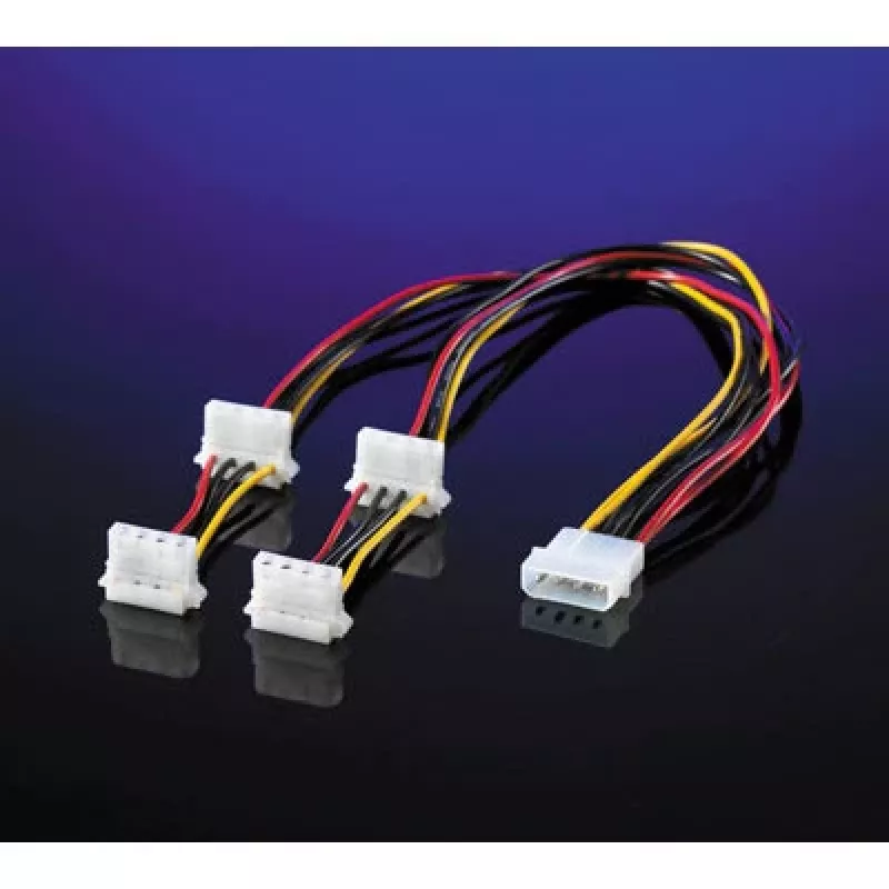 ROLINE Y-Kabel 4-pol. HDD / 4x 4-pol. HDD (90°) (11.03.1003)