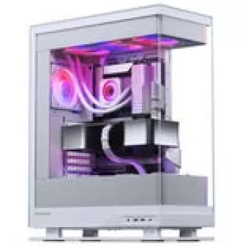 PHANTEKS Evolv X2 Matrix PC-Gehäuse, Midi-Tower, E-ATX, gehärtetes Glas, Matrix LED – Weiß