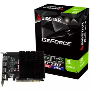 Desktop-Grafikkarte BIOSTAR GeForce GT 730 4 GB GDDR3, 64-Bit, PCIe 2.0, 902 MHz GPU