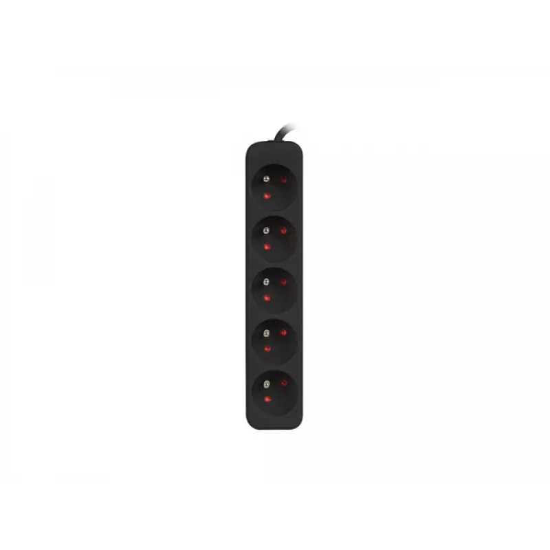 Mehrfachsteckdose Lanberg PS0-05E-0150-BK 1,5 m 5 AC-Ausgänge Innenbereich Schwarz
