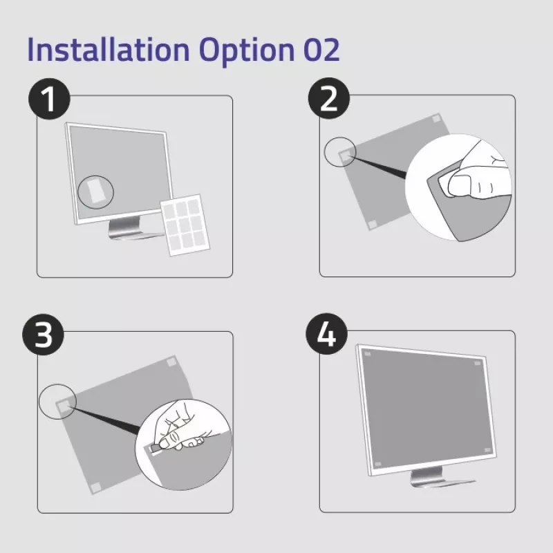 Blickschutzfilter Qoltec 51060 für 61 cm (24 Zoll) Monitor