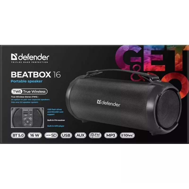 Bluetooth-Lautsprecher BEATB OX 16W, 65216, DEFENDER