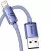 Baseus Crystal Shine Kabel USB auf Lightning, 2,4A, 2m (lila)
