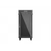 Freistehendes Rack-Gehäuse LANBERG FF01-6624-12BL 24U 19 Zoll 600×600 mm, IP20, 1200 kg, Schwarz
