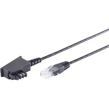 Telefonkabel S/CONN 12-09075 10 m Schwarz