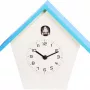 NeXtime Uhr 3108bl Birdy, 24,5x25,5x9,8 cm, Wand, Blau/Weiß
