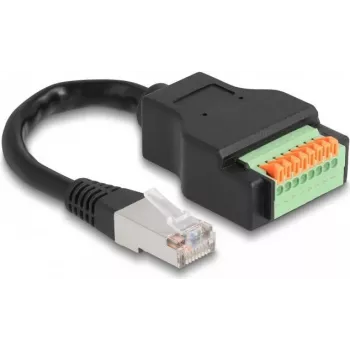 DeLOCK RJ45-Kabel Cat.5e Stecker auf Klemmleisten-Adapter 15 cm