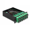 DeLOCK Fiber Optic HD Kassette MPO-Stecker auf 12× SC Simplex Buchse 12 Fasern Singlemode 9/125 µm