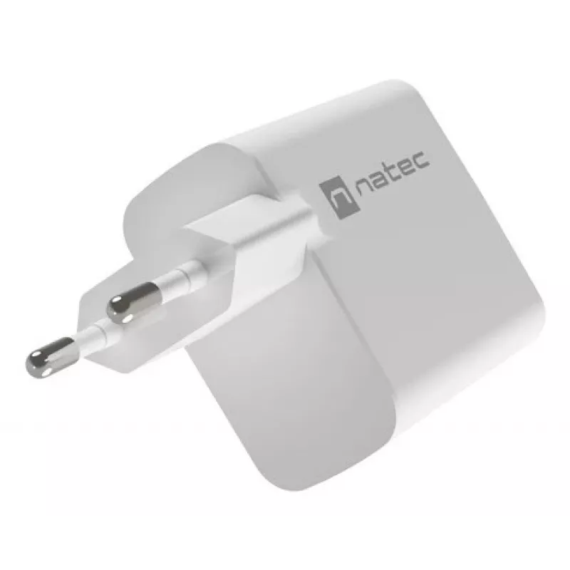 NATEC NUC-2144 Ladegerät für Mobilgeräte Universal Weiß AC Schnellladen Innenbereich