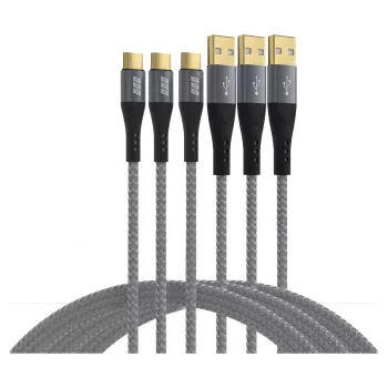EFB Elektronik USB-A auf USB-C Kabelset 60W QC 3A 3x2m - Digital/Daten (USB-AC-00008)