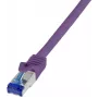 Logilink Professional Ultraflex - Patchkabel - RJ-45 (M) zu RJ-45 (M) - 50 cm - 6 mm - S/FTP - Cat.7 Rohkabel (Kabel) / CAT 6a (Ports) - Halogenfrei, vergossen, Zugentlastung - lila