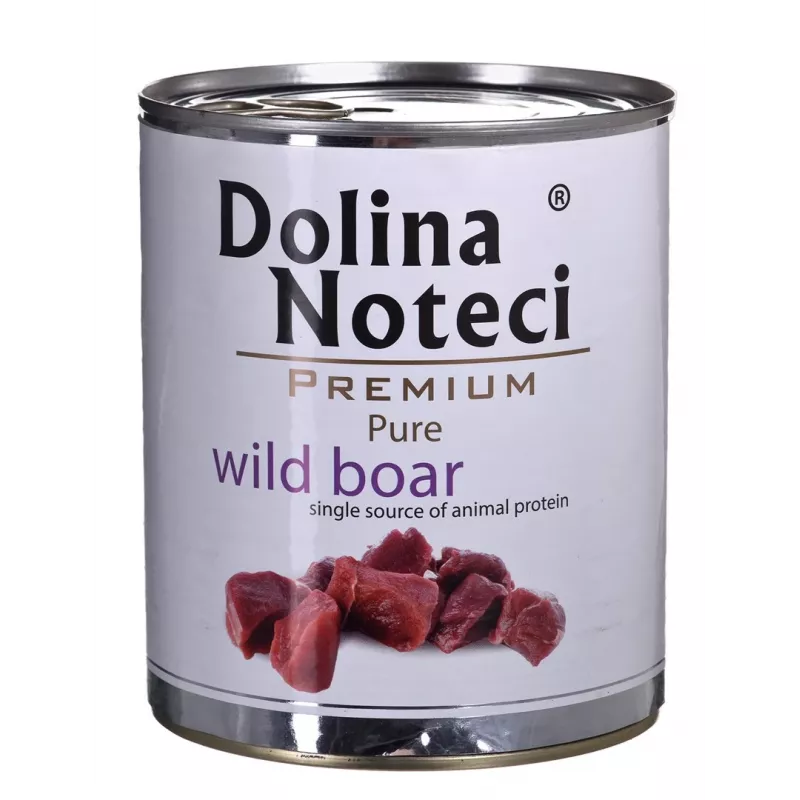 Nassfutter für Hunde Dolina Noteci Boar Adult 800 g — Monoprotein Wildschwein, 10% Protein, 7% Fett