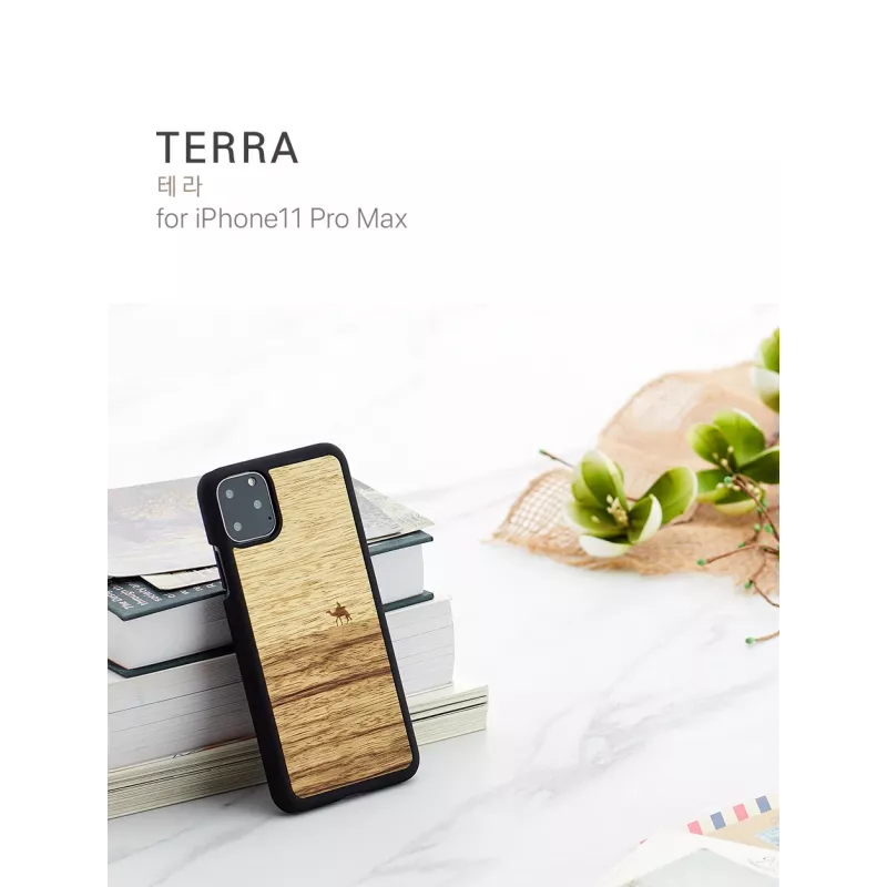 Smartphone-Hülle man and wood für iPhone 11 Pro Max — terra Schwarz