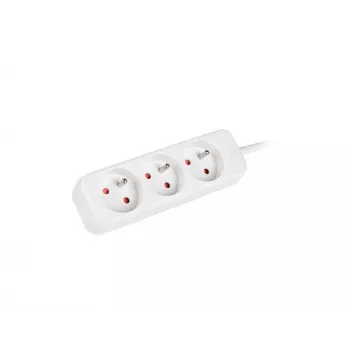 LANBERG PS0-03E-0300-W 3M Weiß 3X 230V Lanter VERLÄNGERUNGSKABEL AUS VOLLKUPFER