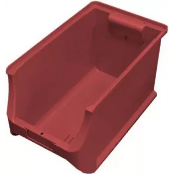 Aufbewahrungsbox allit ProfiPlus 4H 205x200x355 mm rot – stapelbarer Kunststoff-Kleinteileorganizer