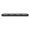 Patchpanel 1U LANBERG PPUA-1024-B, 24 Ports, Cat6a, U/UTP, 1U Rack, Tiefe 102 mm, Metall, schwarz