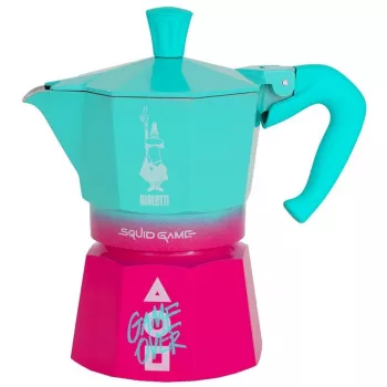 Bialetti Moka Express Squid Game Kapselkollektion - Blau Rosa