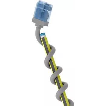 Goobay Ultra-Flexibles CAT 6A Patchkabel schlank U/UTP Grau - extra kurzer Stecker (74220)