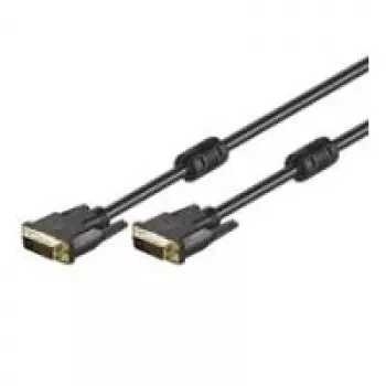 Wentronic Goobay DVI-D FullHD-Kabel, Dual-Link, Schwarz, 10 m – DVI-D-Stecker, Dual-Link (24+1-Pin) > DVI-D-Stecker, Dual-Link (24+1-Pin) (93109)