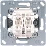 Taster JUNG 535 U, 1-polig (1P), 250 V AC, 10 A, kabelgebunden, metallic white
