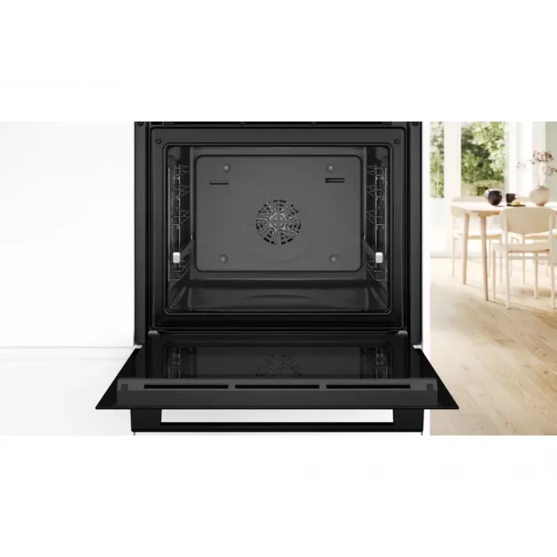 Einbau-Elektro-Backofen Bosch HBG537FB4 mit 71 L Fassungsvermögen, 4D-Heißluft, EcoClean, Grill, Thermometer