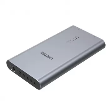 SSD-Gehäuse Unitek S1206A für 2× M.2 NVMe PCIe Gen3 x4 Laufwerke, USB 3.2 Gen 2 (10 Gbit/s), Aluminium, USB-C, inklusive Netzteil