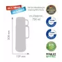Thermosflasche ROTPUNKT Series 40 0,75 L – doppelwandiges Polypropylen, 24 h heiß / 36 h kalt, weiß-gelb