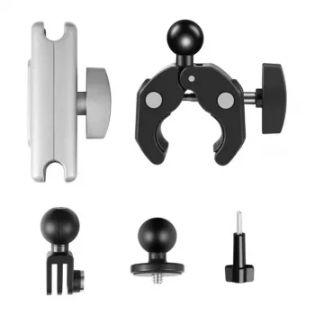 PULUZ Motorradhalterung für Action-Kameras (DJI, GoPro, Insta360) (schwarz)