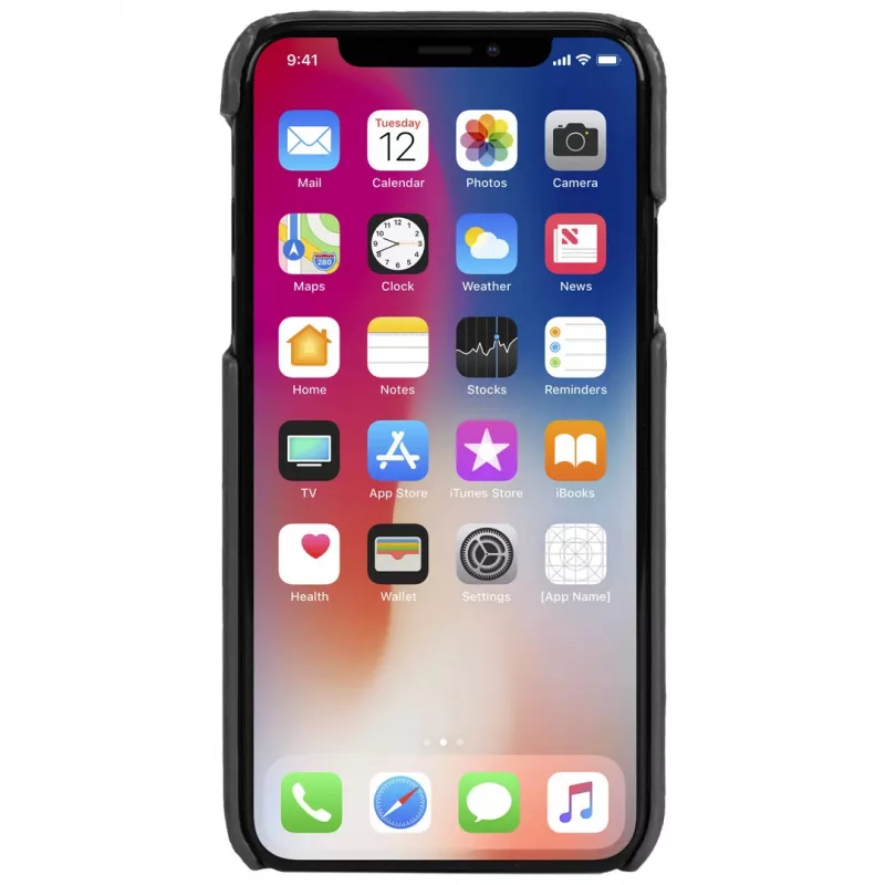 Cover Krusell Sunne 2 Card Cover iPhone XS Max Schwarz