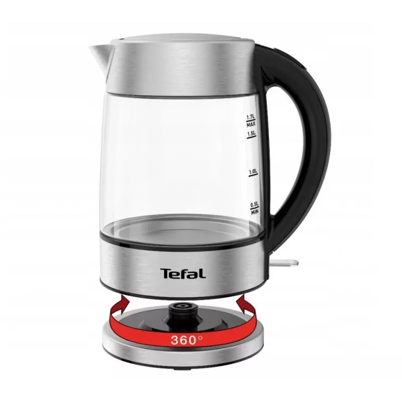 Tefal KI772D Wasserkocher 1,7 l 2400 W Edelstahl, Transparent