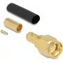 Koaxial-Steckverbinder DELOCK RP-SMA Stecker 50 Ω, Modell 91789, 7×18×7 mm