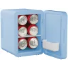 Mini-Kühlschrank mit LED-Schmink-Spiegel Elle 4 L blau — persönlicher Kosmetikkühlschrank